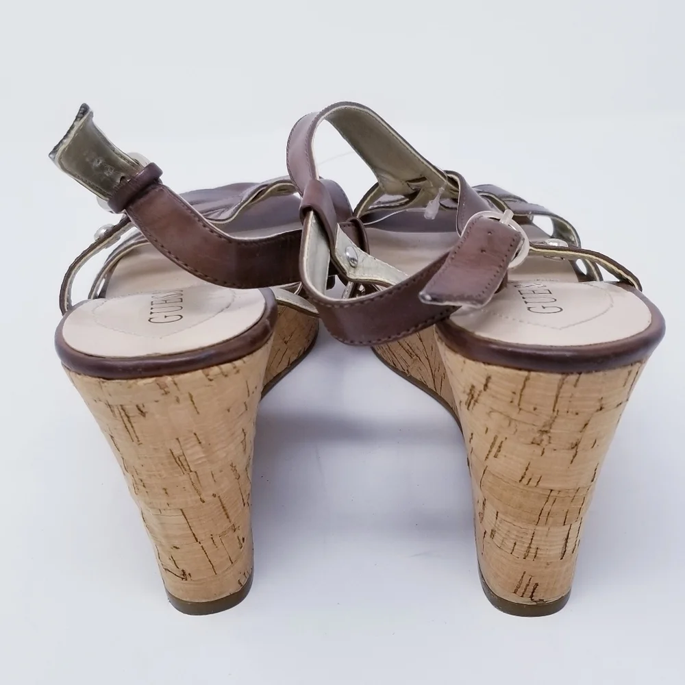Guess | Strappy Kayce Wedge Platform Sandals (Size 8M)